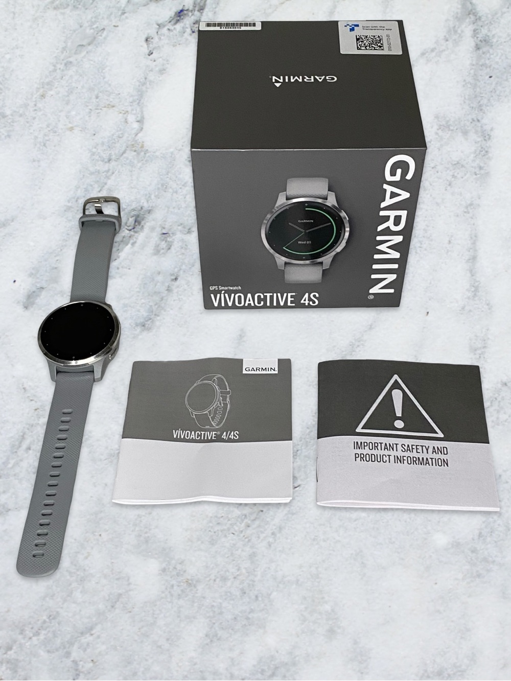 Garmin Vivoactive 4S GPS‎ Smartwatch 40mm Fiber-Reinforced Gray Silicone band